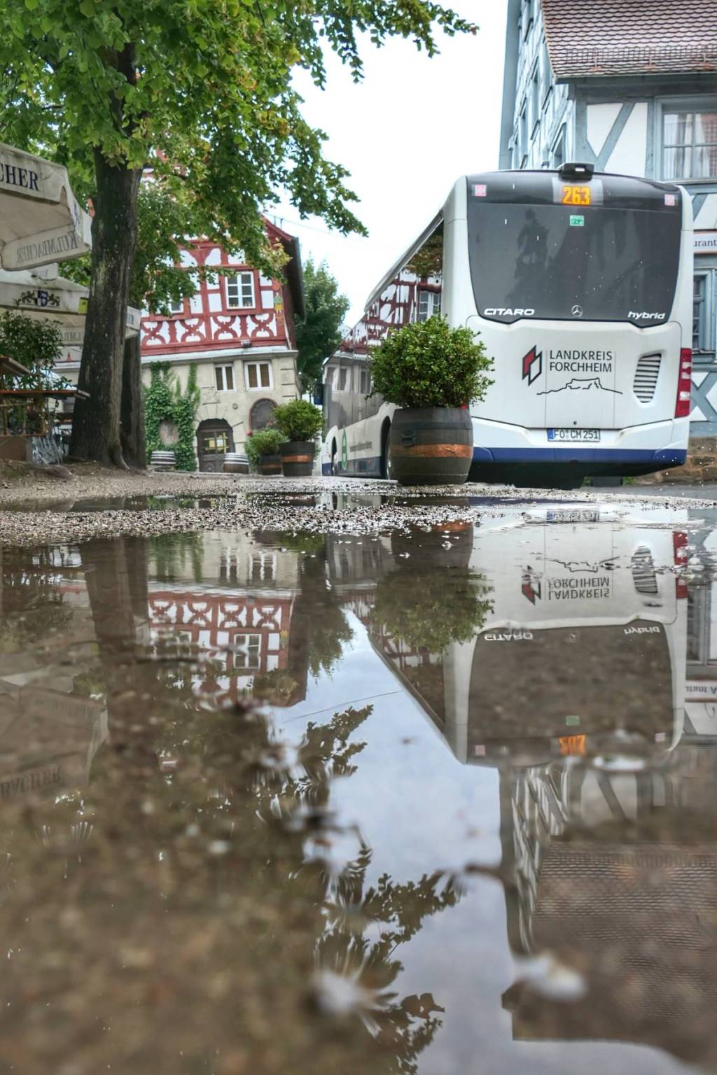 Fotografie: Forchheim in&nbsp;Pfützen